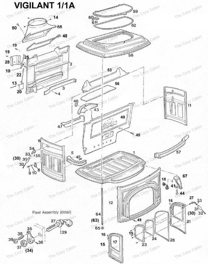 Vermont Castings Vigilant 1977 Parts Diagram